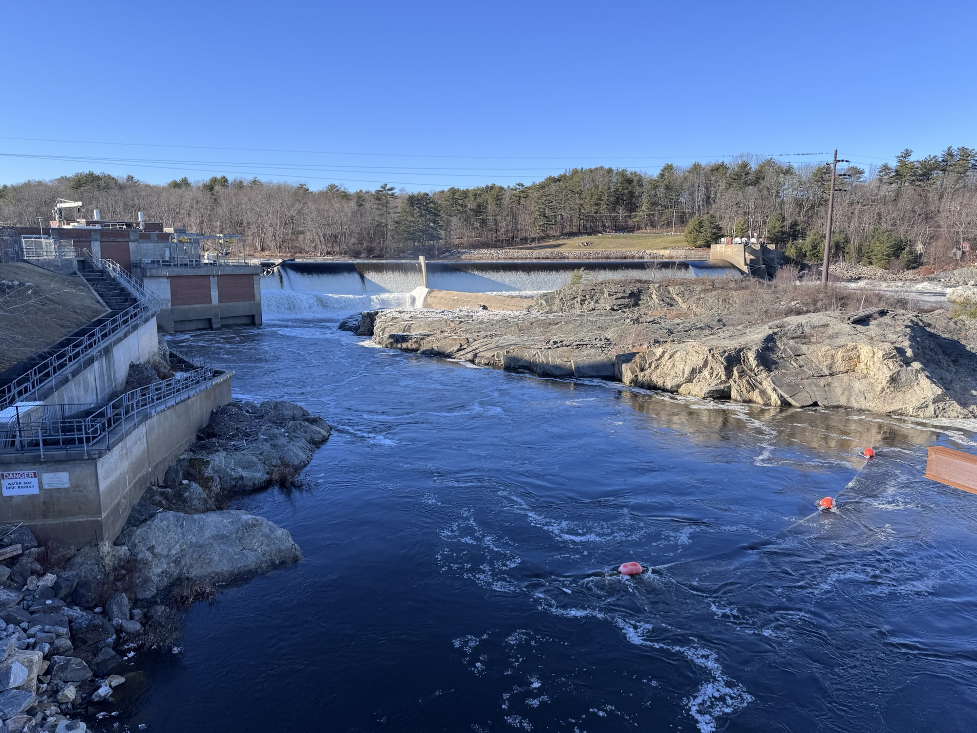 Brunsick Falls on a very chilly and clear day